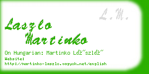 laszlo martinko business card